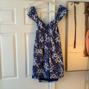 American Eagle Outfitters Blue Floral Mini Dress